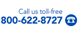 Call us toll-free 800-622-8727